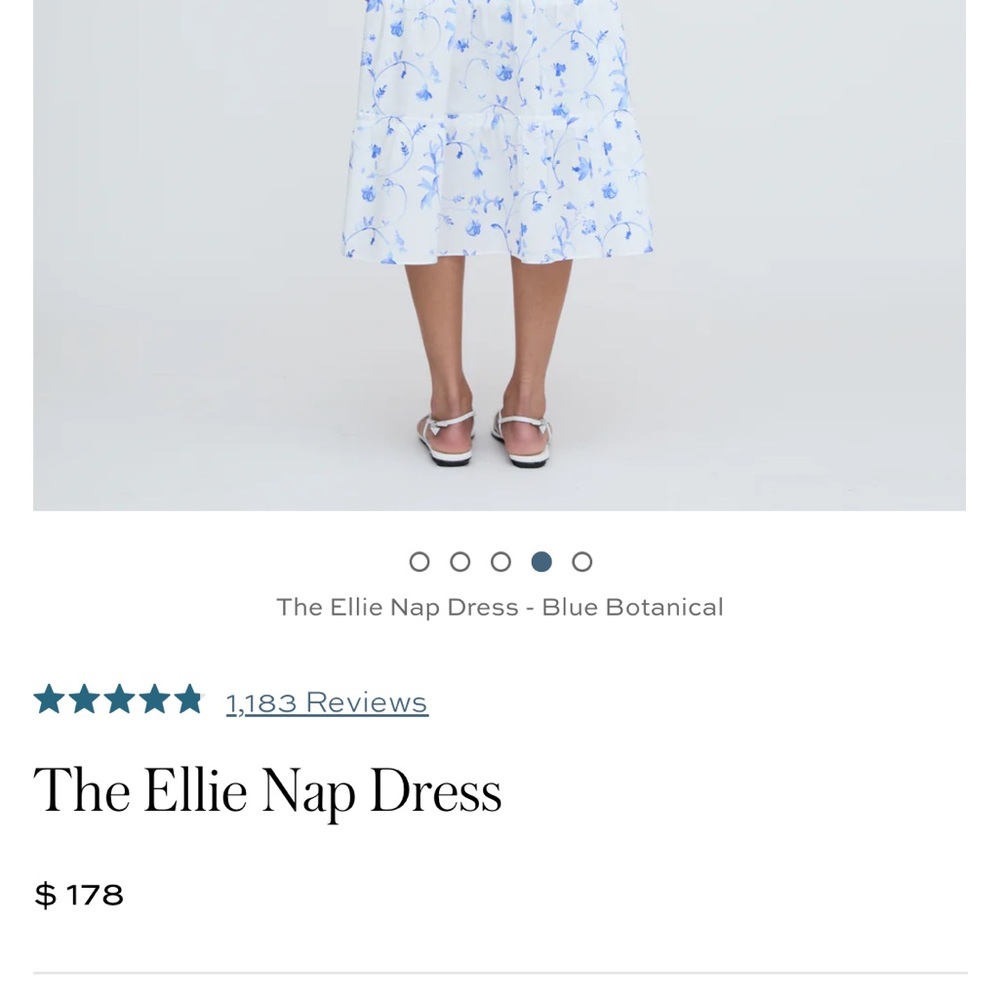 Hill House Blue Botanical Ellie Nap Dress - Picture 7 of 7